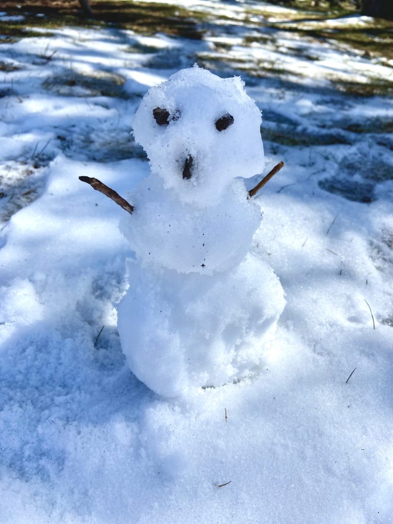 Snowman in April